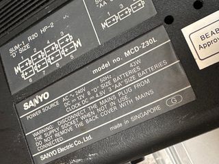 SANYO Z-30 Boombox CD Radio Cassette Vintage