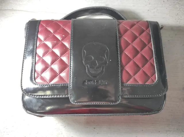 Bolso David Delfín Negro y Rojo