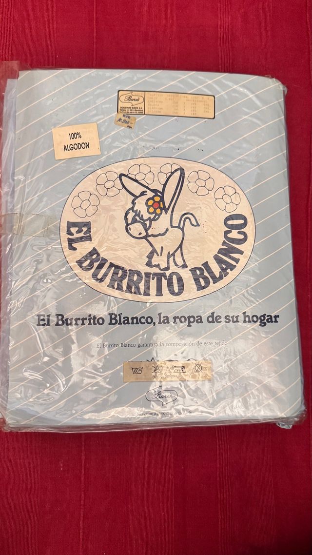 Juego de sábanas El Burrito Blanco 100% Algodón