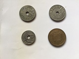 Monedas antiguas España 1870, 1871, 1883