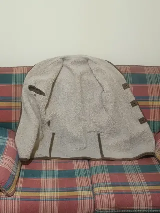 Pelliza hombre beige con borreguillo