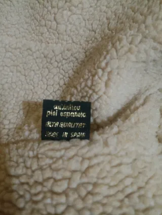 Pelliza hombre beige con borreguillo