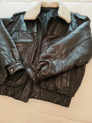 Chaqueta Cuero Aviador Talla L
