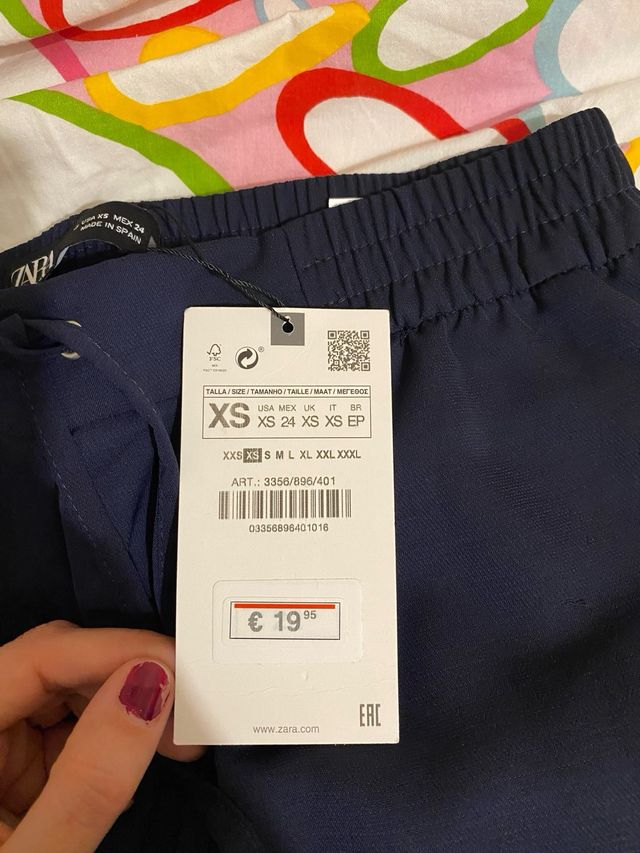 Pantalones Zara Azul Marino