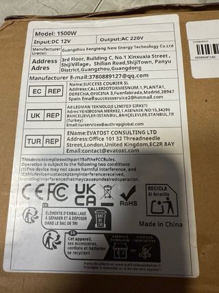 Inversor 1500W Onda Pura LCD FT feiteeng