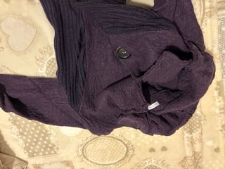 Cappotto lana cotta Patrice Brial viola taglia s m