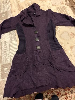 Cappotto lana cotta Patrice Brial viola taglia s m