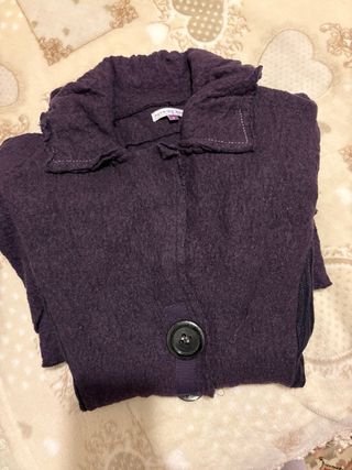 Cappotto lana cotta Patrice Brial viola taglia s m