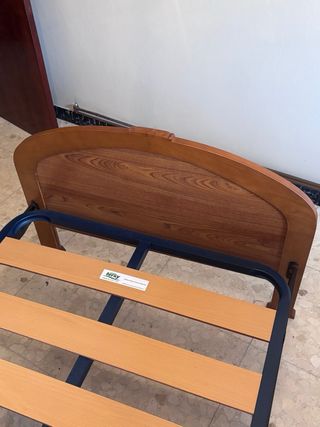 2 camas individuales de madera + somier