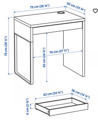Escritorio MICKE Ikea Blanco