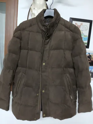 Chaqueta acolchada hombre marrón