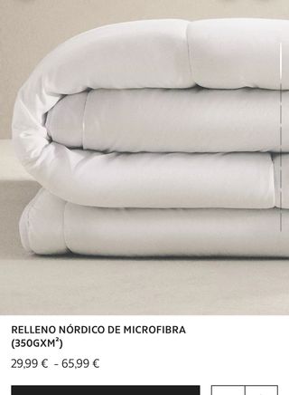 6 unidades: Edredón Zara Home Microfibra 350GXM