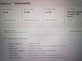 HP Elitebook 845 G11 AMD Ryzen7 8840U 32GB RAM 1TB