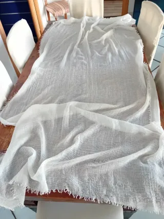 Sciarpa di lana bianca