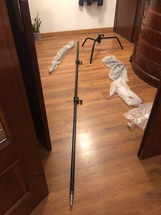 Soporte para flashes, foco, fondos