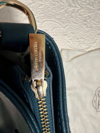 Bolso Piel Pierre Cardin Verde/Teal