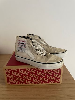 Zapatillas Vans Sk8-Hi Beige/Blanco