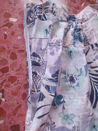 Vestido Veraniego Estampado Azul y Blanco