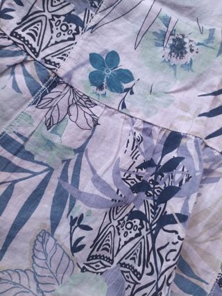 Vestido Veraniego Estampado Azul y Blanco