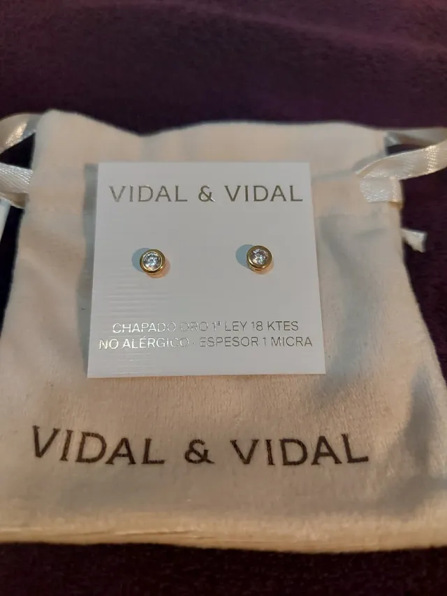 Pendientes Vidal & Vidal Chapado Oro 18K