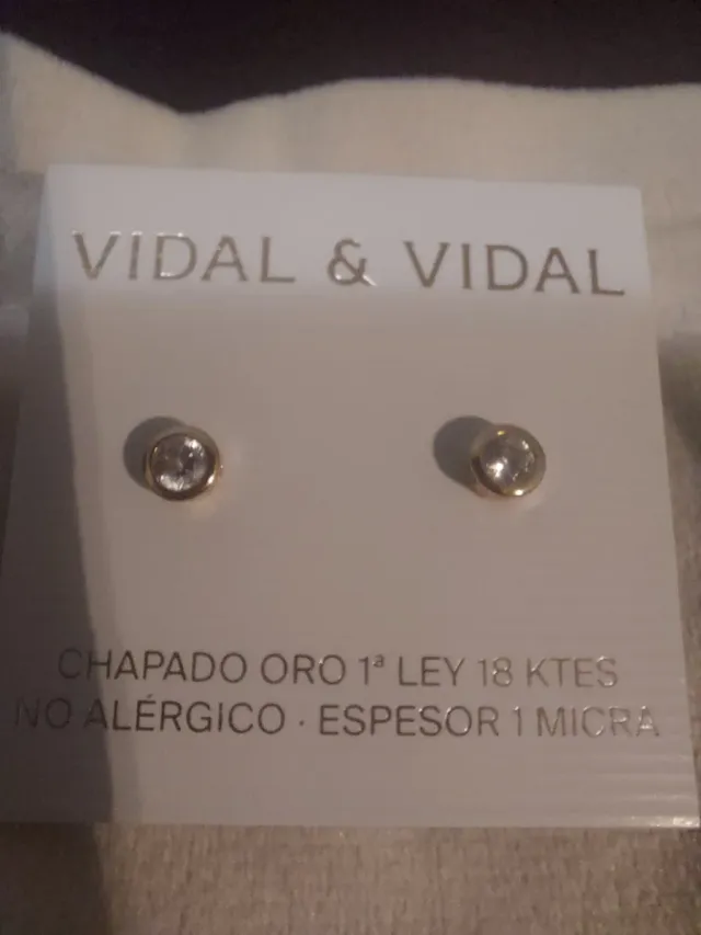 Pendientes Vidal & Vidal Chapado Oro 18K