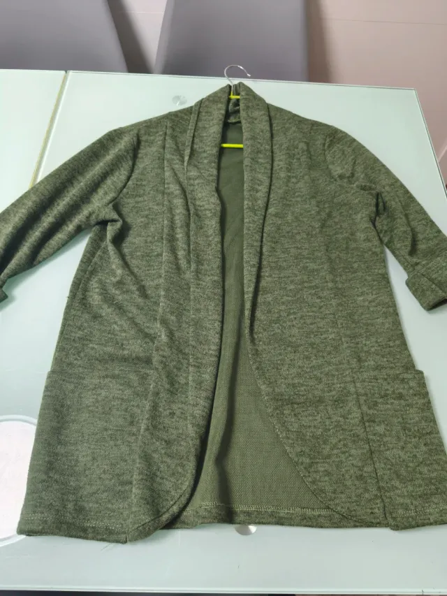 Cárdigan verde oliva talla única