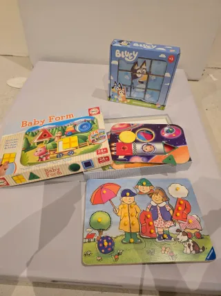 Lote Puzzles Bluey, Formas y Ropa
