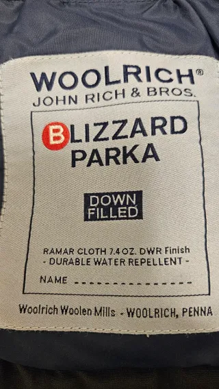 Piumino Woolrich Nero Uomo