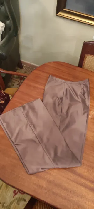 Pantalones de raso de seda para fiesta