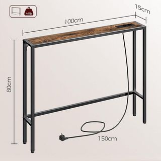 Tavolo consolle 100cm con prese e USB