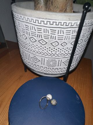 Anillo Plata Ley Ajustable Bolas