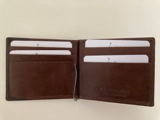 U.S. Polo Assn. Cartera billetera de piel marrón