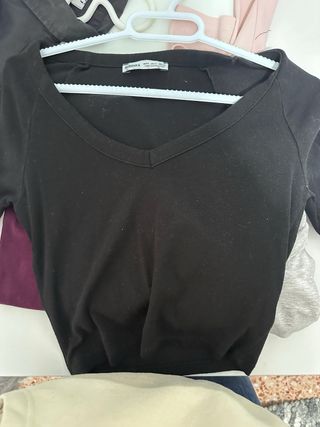 Lote 4 Camisetas Bershka Talla S