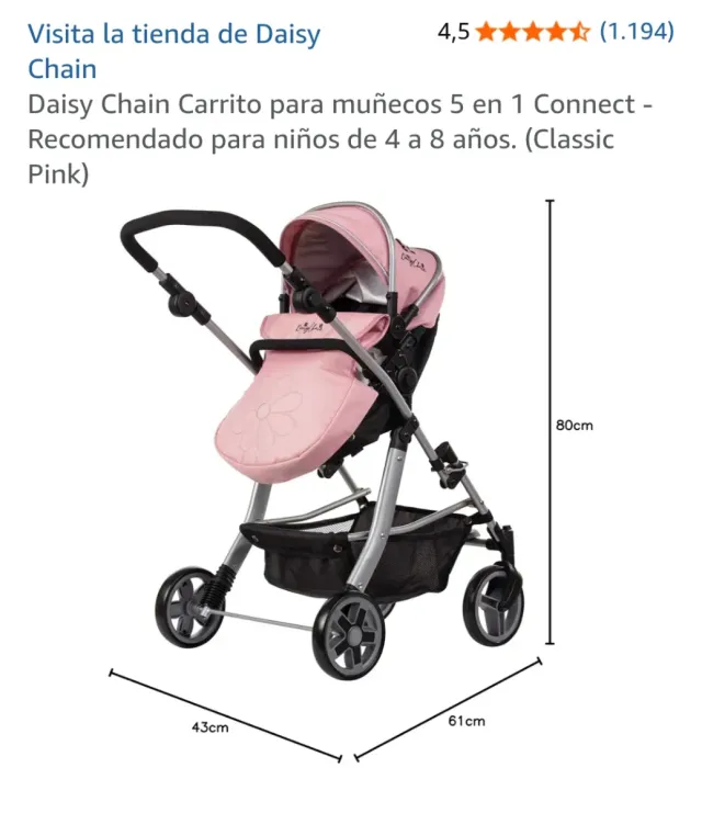 Carrito para muñecos Daisy Chain