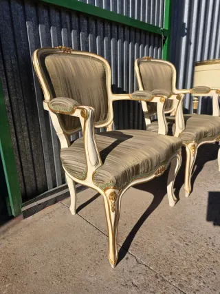2 Poltrone Vintage Stile Luigi XV