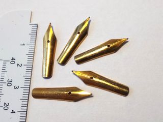 5 Antichi Pennini per Penne Stilografiche