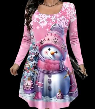 Vestido Navideño Muñeco Nieve