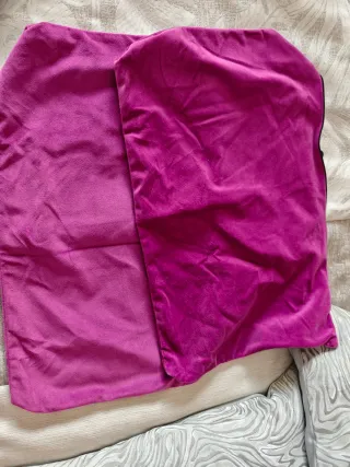 Fundas de cojín terciopelo rosa/morado