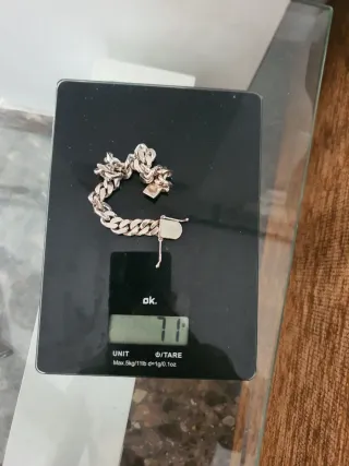 Pulsera Plata 92.5 Cubana Maciza 71g