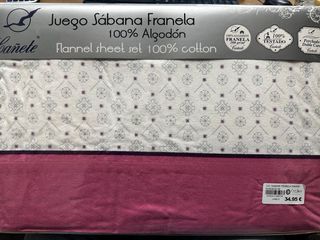 Juego Sábanas Franela Cama 90