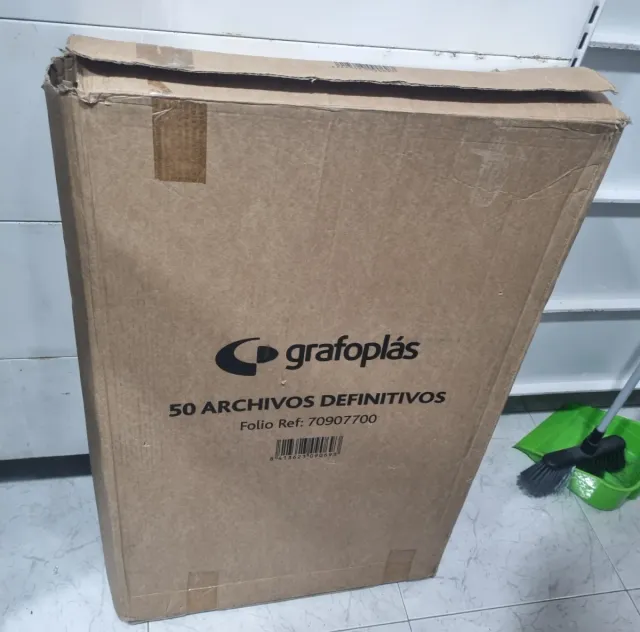 Cajas archivo folio Grafoplas blancas