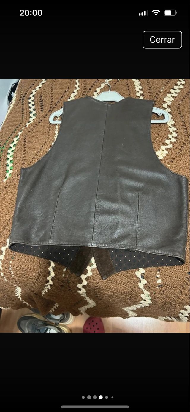 Giacchetta in pelle scamosciata marrone Taglia M