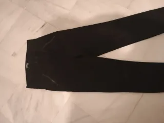 Pantalón Zara Mujer Negro Cremalleras de vestir