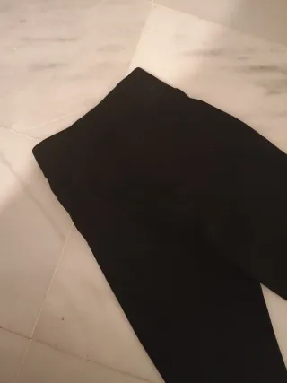 Pantalón Zara Mujer Negro Cremalleras de vestir