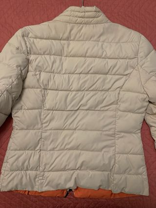 Giubbino donna trapuntato beige/arancione