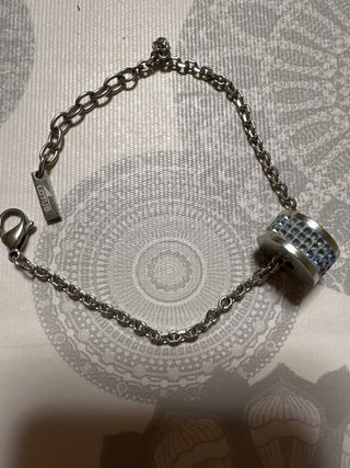 Pulsera acero Lotus Aro Azul y Plateado