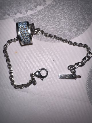 Pulsera acero Lotus Aro Azul y Plateado