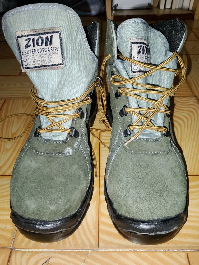 Zapatos de trabajo ZION verde punta de acero