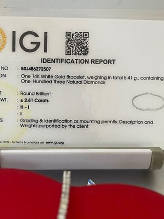 Pulsera Tenis Oro 14k 2.81 Ct Diamantes Naturales