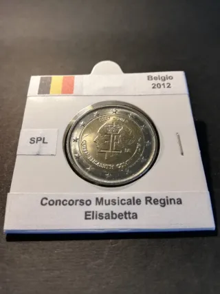 2 Euro Commemorativi Belgio 2012 Regina Elisabetta
